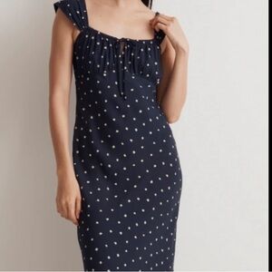 Madewell square neck midi dress size 4